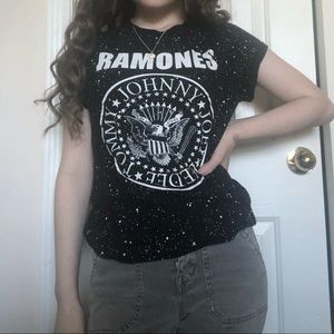 Vintage Acid Washed Ramones Graphic Tee